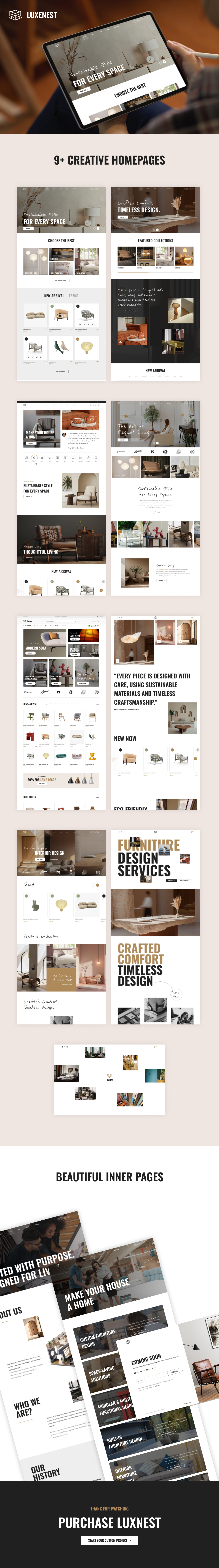 LuxeNest - Furniture & Interior WooCommerce WordPress Theme