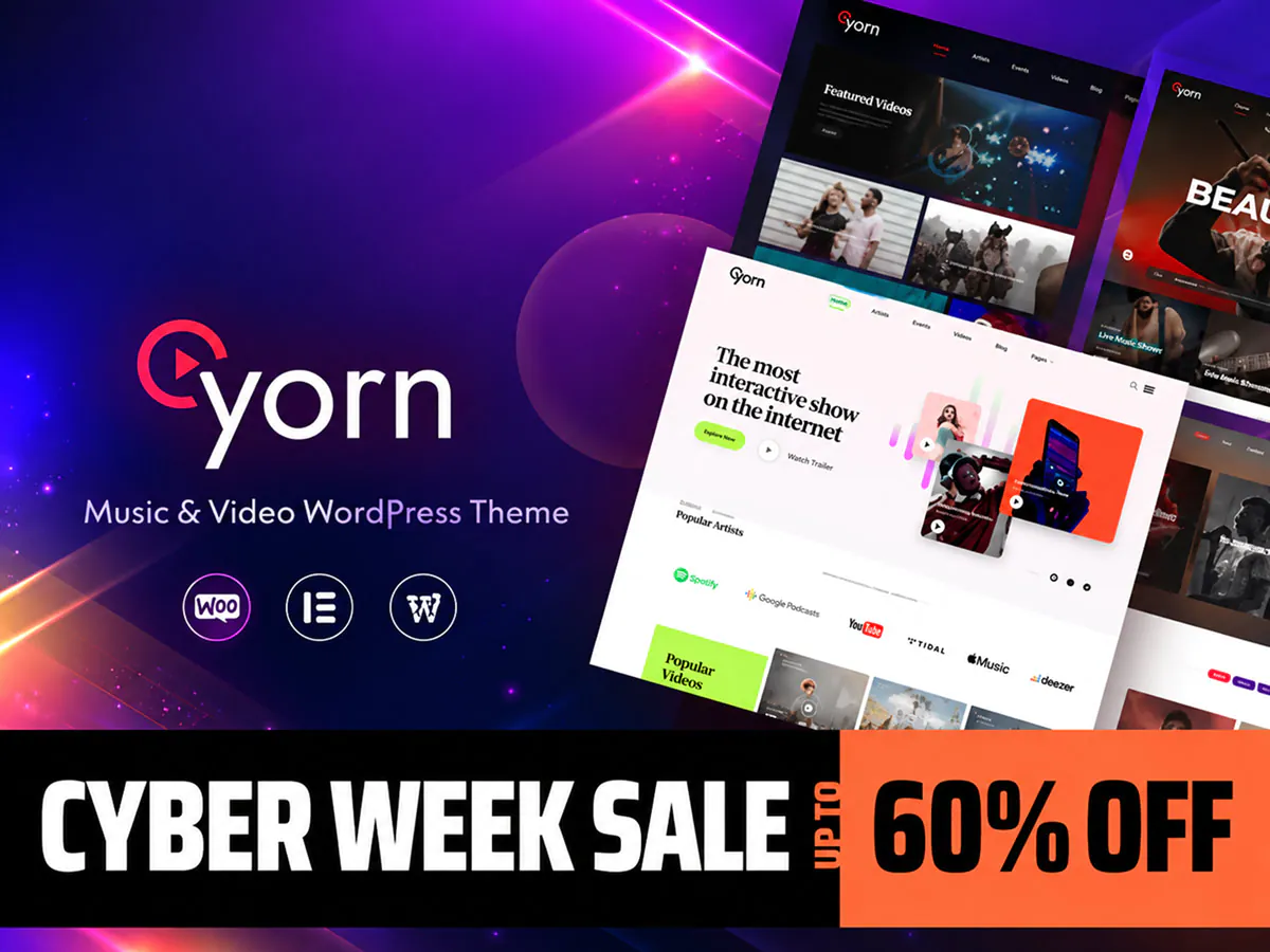 Yorn - Music & Video WordPress Theme